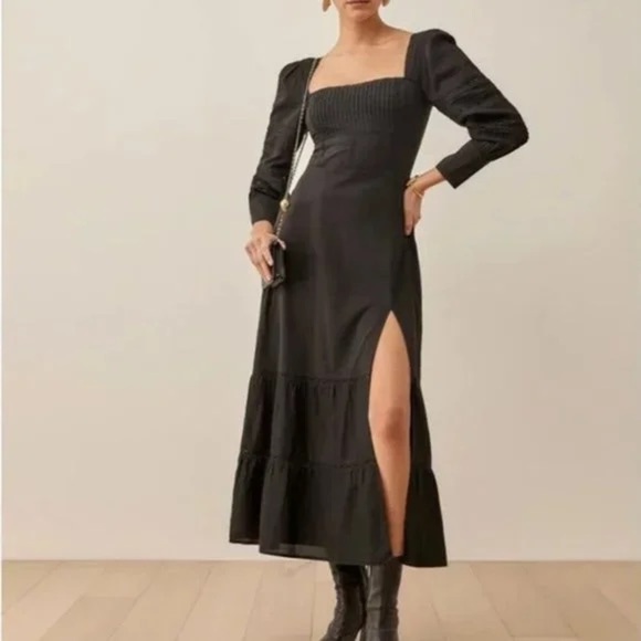 Reformation Dolan Dress - Maxi Black Size 2 B1602 - Picture 1 of 9